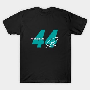 Lewis Hamilton 44 Signature Number T-Shirt